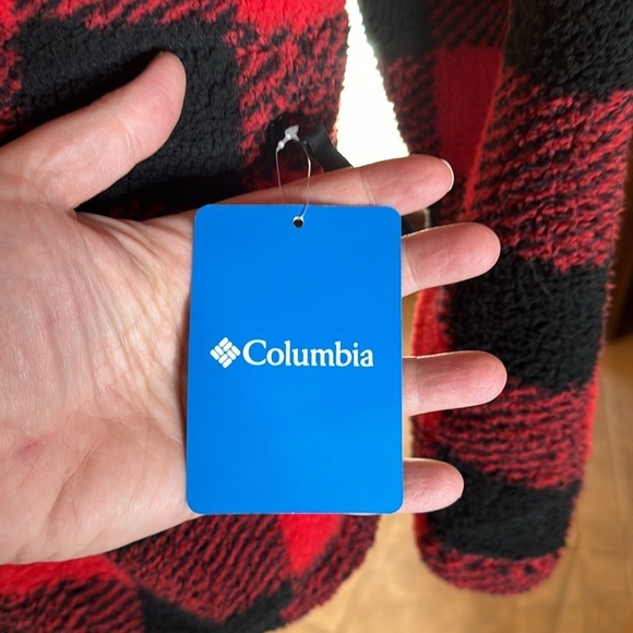 NWT Columbia Women's West Bend Full Zip Red Lily Check Print Size Medium - Picture 10 of 13